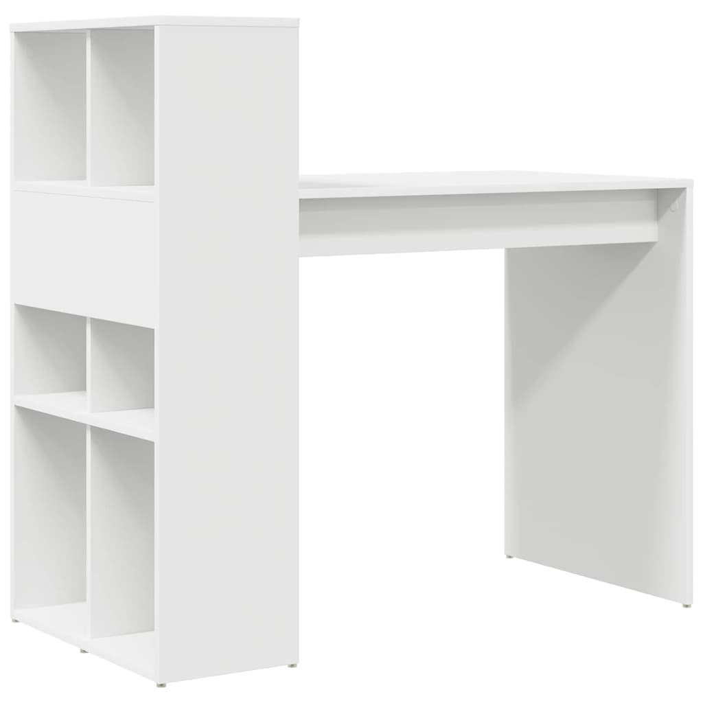 Bureau avec étagère Blanc 108 x 55 x 103.5 cm Bois d'ingénierie - XIOS