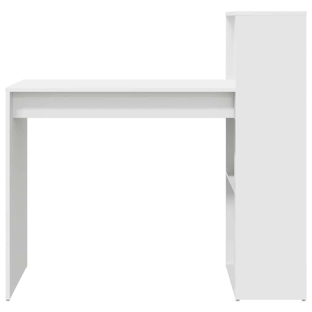 Bureau avec étagère Blanc 108 x 55 x 103.5 cm Bois d'ingénierie - XIOS