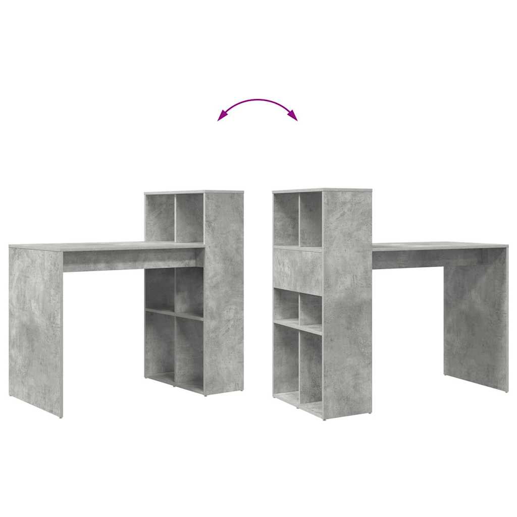 Bureau Gris béton 108 x 55 x 103,5 cm Bois d'ingénierie - XIOS