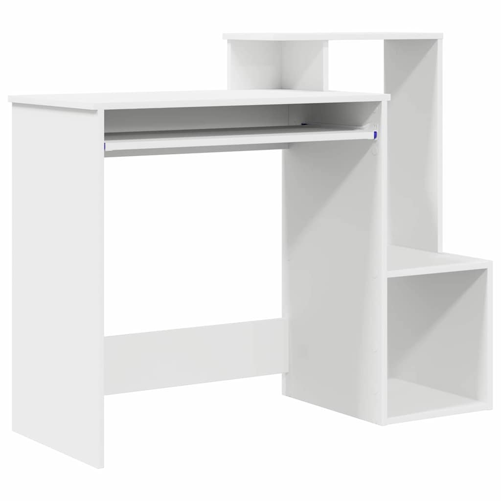 Bureau avec étagère Blanc 106 x 40 x 88.5 cm Bois d'ingénierie - XIOS