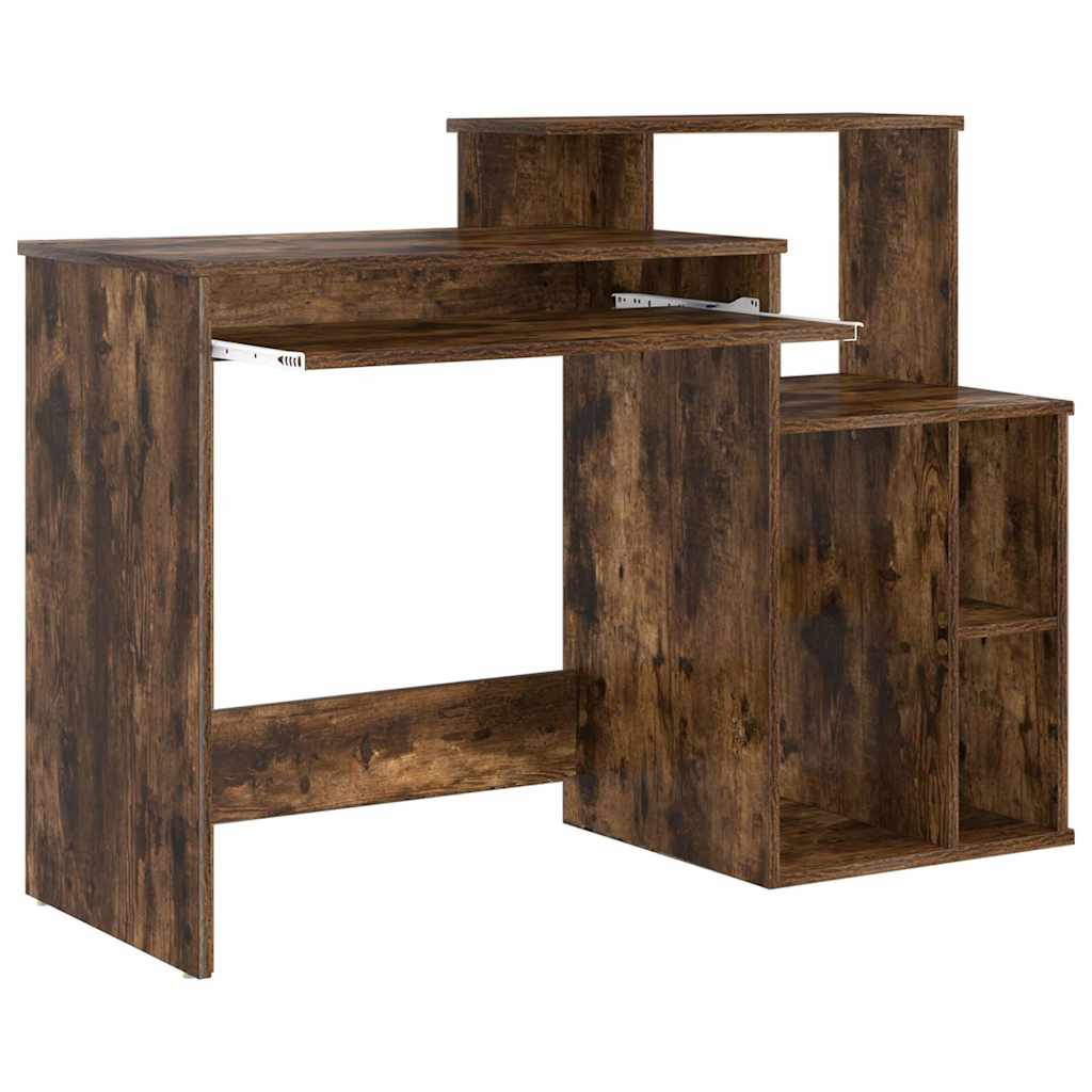 Bureau avec Rangement Chêne fumé 120.5 x 44 x 88.5 cm - XIOS