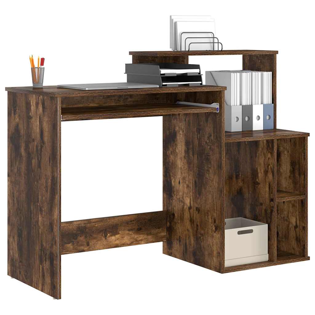 Bureau avec Rangement Chêne fumé 120.5 x 44 x 88.5 cm - XIOS