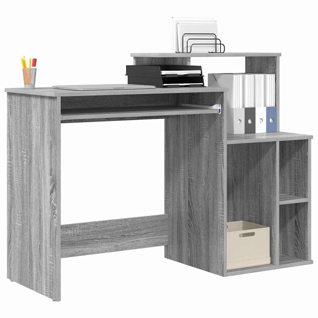 Bureau avec Rangement Sonoma gris 120.5 x 44 x 88.5 cm - XIOS