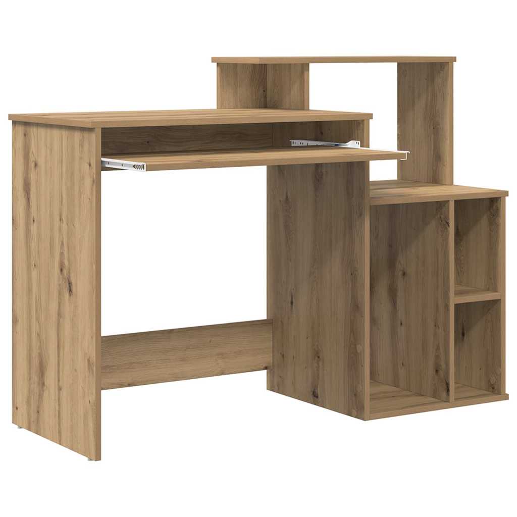 Bureau avec Rangement chêne artisanal 120.5 x 44 x 88.5 cm - XIOS