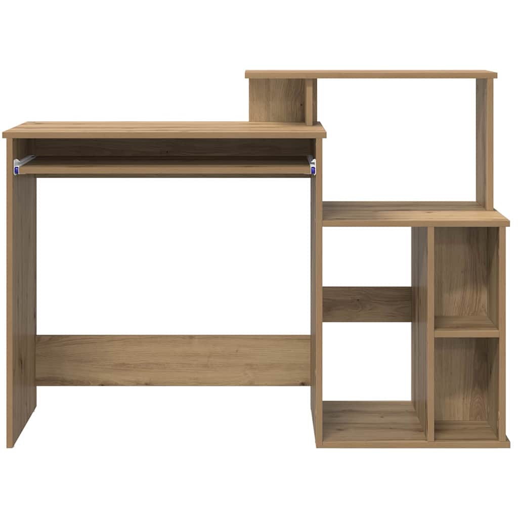 Bureau avec Rangement chêne artisanal 120.5 x 44 x 88.5 cm - XIOS
