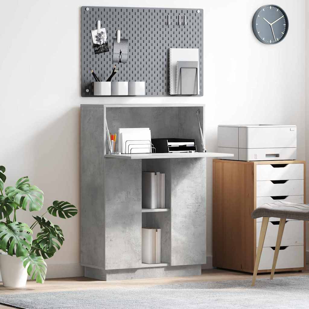 Bureau avec porte Gris 71,5 x 31,5 x 106,5 cm Bois d'ingénierie - XIOS