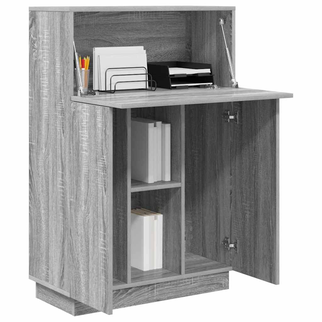 Bureau avec porte Gris 71,5 x 31,5 x 106,5 cm Bois d'ingénierie - XIOS
