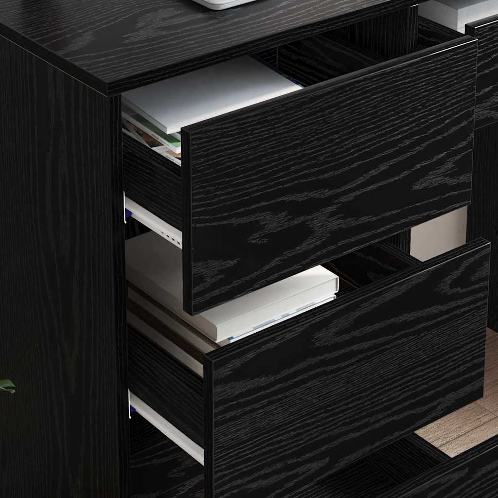 Bureau Chêne noir Bois d'ingénierie 90 x 37,5 x 75 cm
