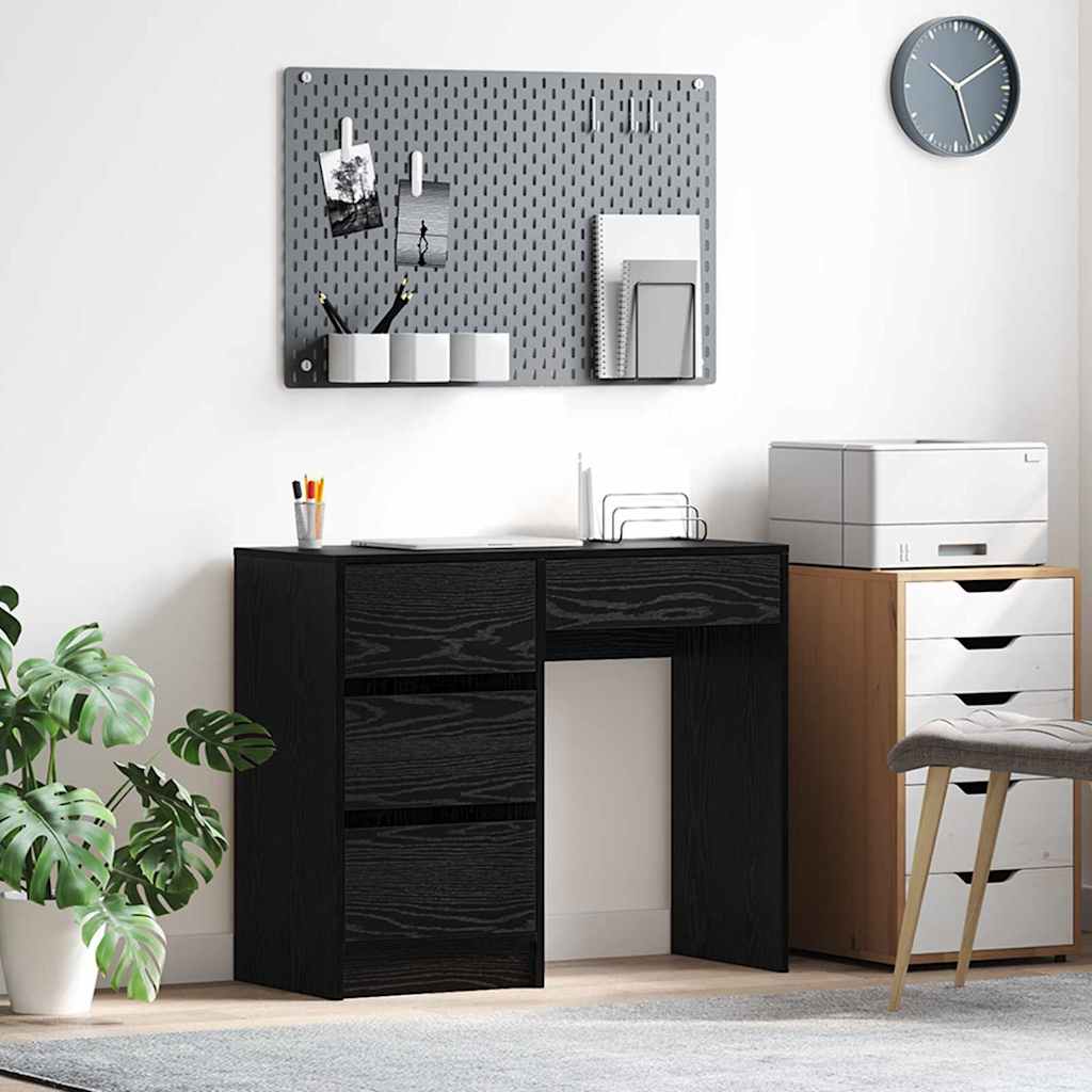 Bureau Chêne noir Bois d'ingénierie 90 x 37,5 x 75 cm