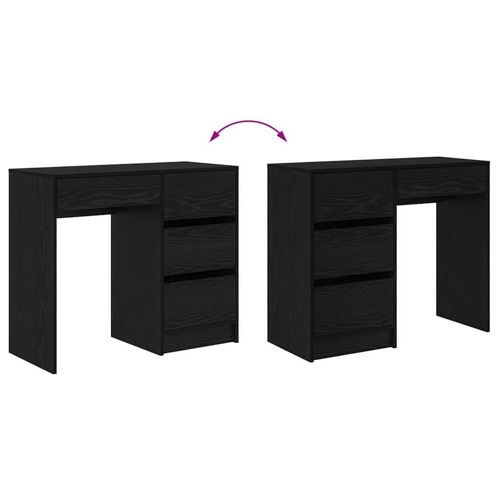 Bureau Chêne noir Bois d'ingénierie 90 x 37,5 x 75 cm