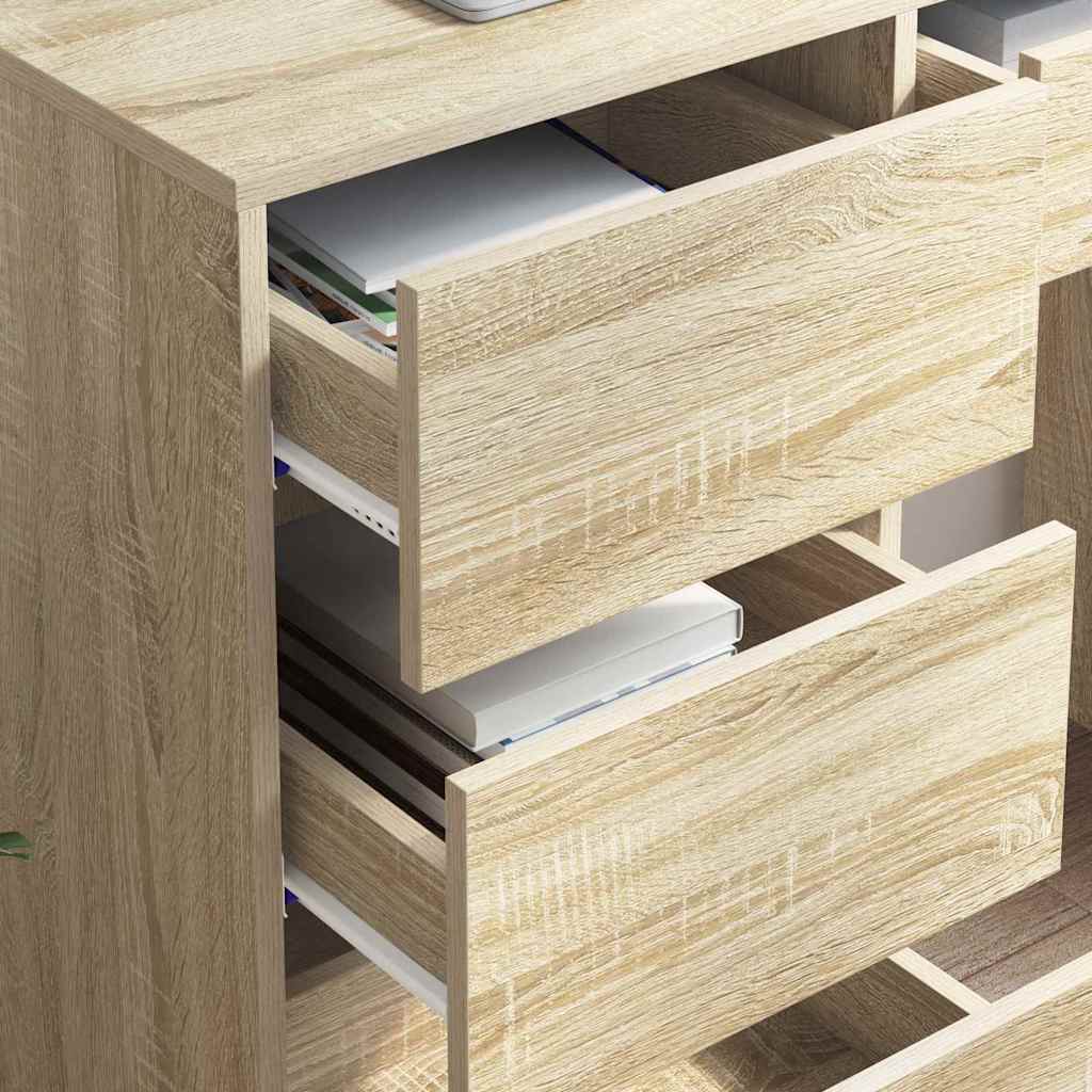Bureau Chêne Sonoma 90 x 37,5 x 75 cm Bois d'ingénierie - XIOS