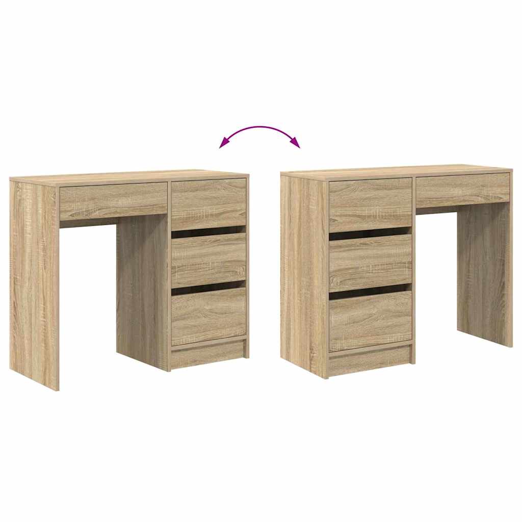 Bureau Chêne Sonoma 90 x 37,5 x 75 cm Bois d'ingénierie - XIOS
