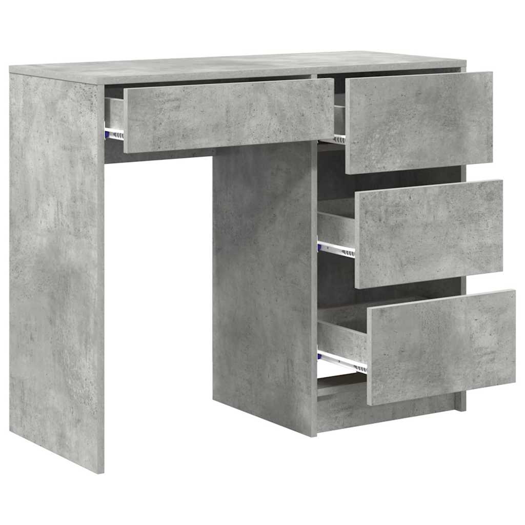 Bureau Gris béton 90 x 37,5 x 75 cm Bois d'ingénierie - XIOS
