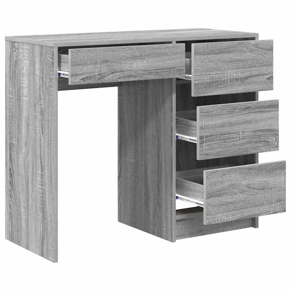 Bureau Gris Sonoma 90 x 37,5 x 75 cm Bois d'ingénierie - XIOS