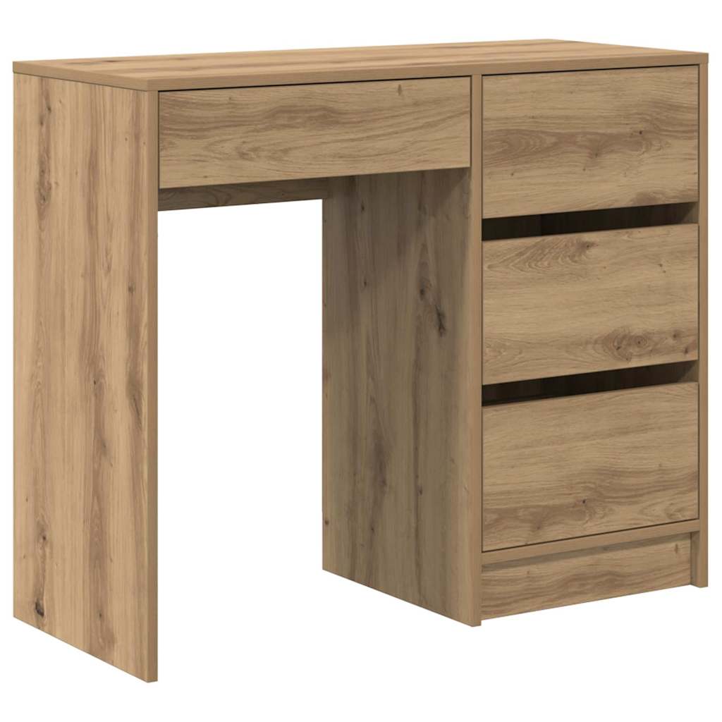 Bureau chêne artisanal 90 x 37,5 x 75 cm Bois d'ingénierie - XIOS