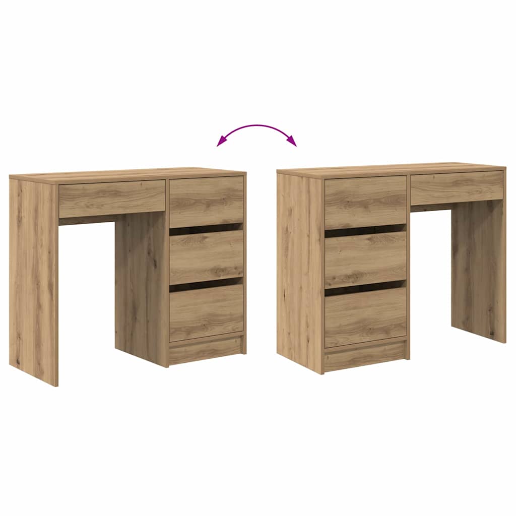 Bureau Chêne artisanal 90 x 37,5 x 75 cm Bois d'ingénierie - XIOS