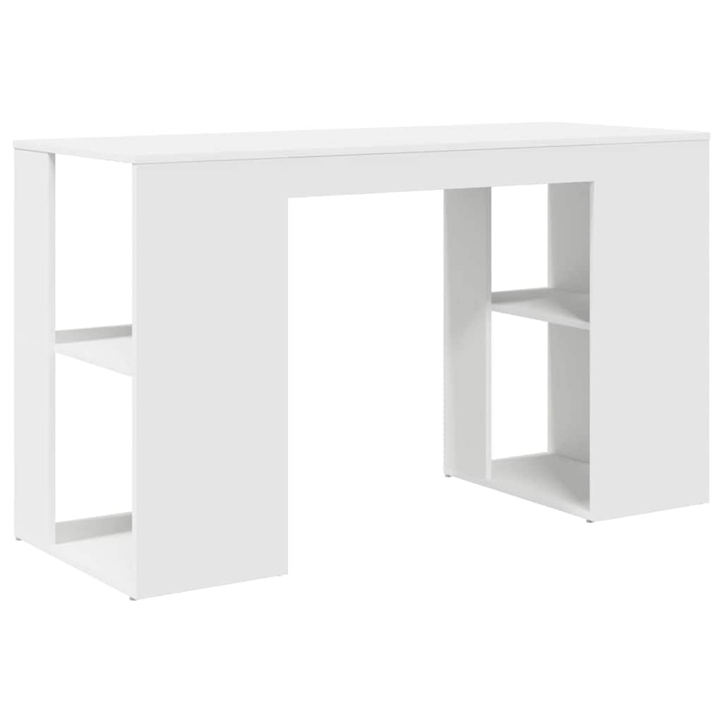 Bureau avec Rangement avec étagère Blanc 130 x 50,5 x 75 cm - XIOS
