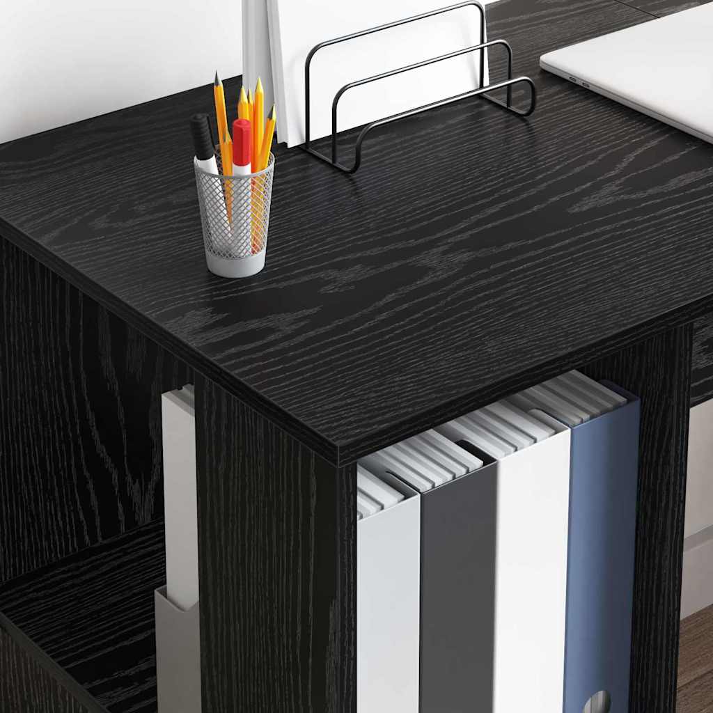 Bureau avec Rangement Chêne noir 130 x 50,5 x 75 cm - XIOS