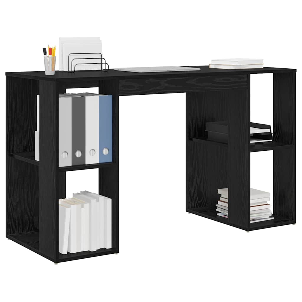 Bureau avec Rangement Chêne noir 130 x 50,5 x 75 cm - XIOS