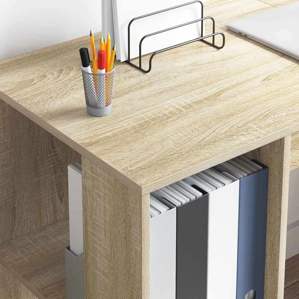 Bureau avec Rangement Chêne sonoma 130 x 50,5 x 75 cm - XIOS