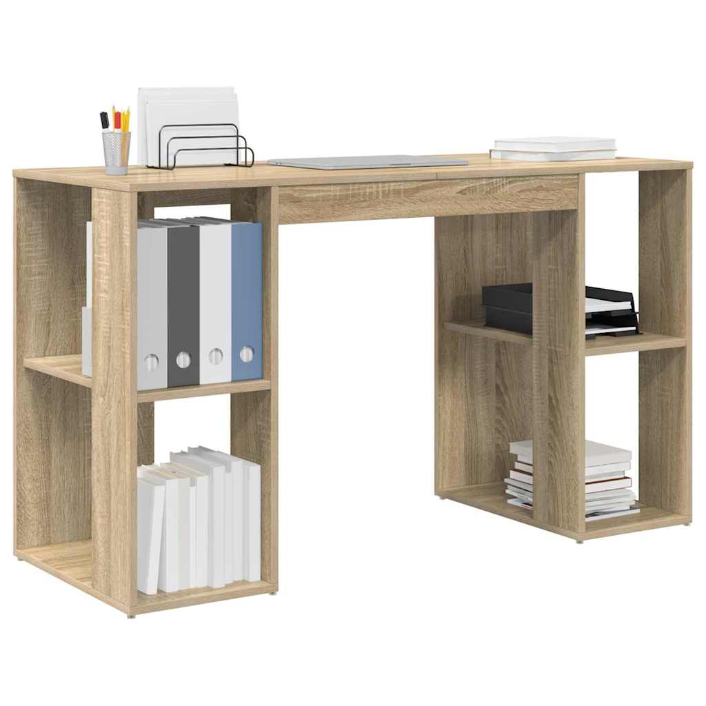 Bureau avec Rangement Chêne sonoma 130 x 50,5 x 75 cm - XIOS