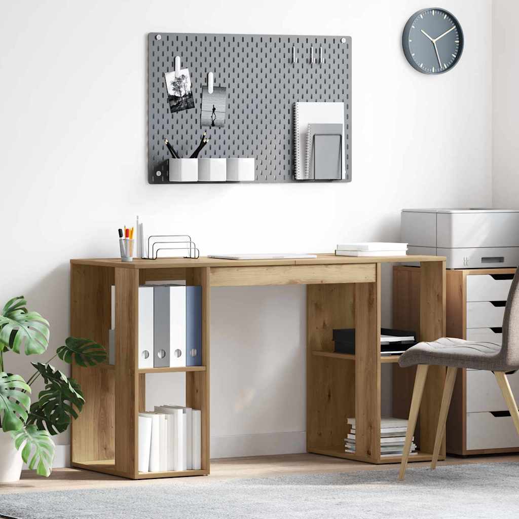 Bureau avec Rangement chêne artisanal 130 x 50,5 x 75 cm - XIOS
