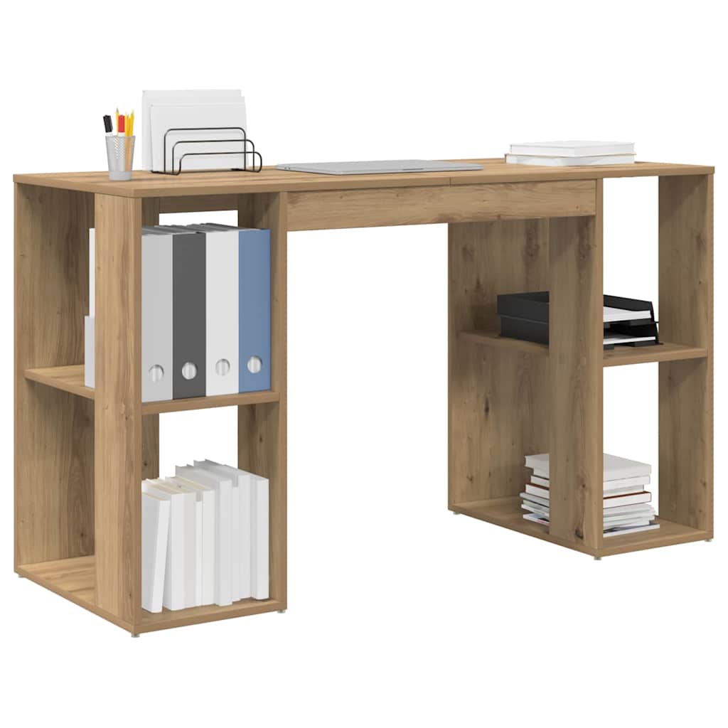 Bureau avec Rangement chêne artisanal 130 x 50,5 x 75 cm - XIOS