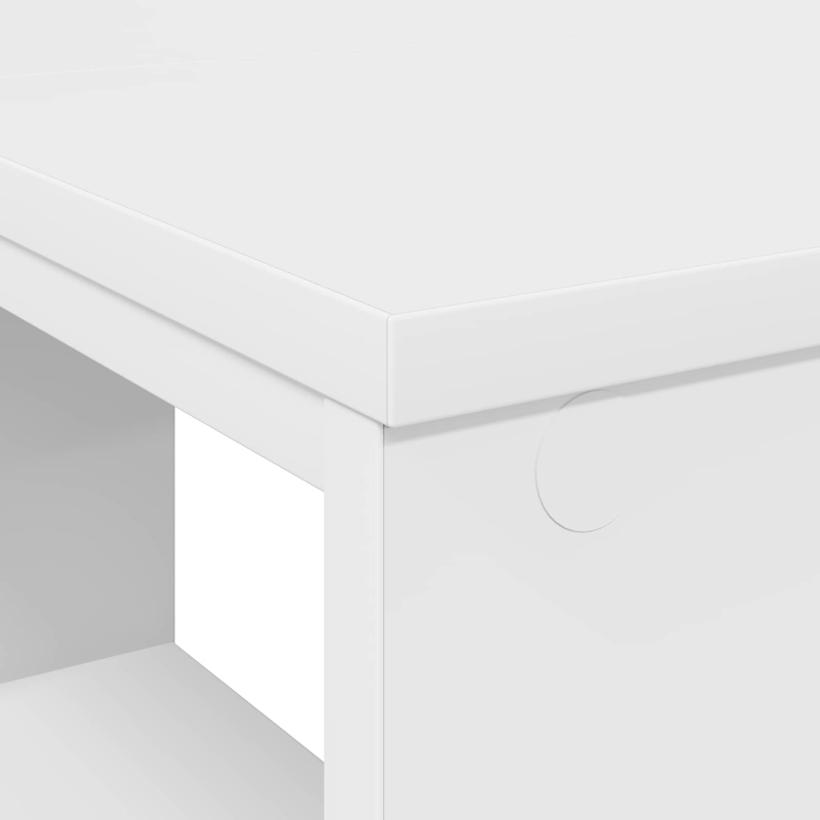 Bureau avec étagère Blanc 90 x 50 x 75 cm Bois d'ingénierie - XIOS