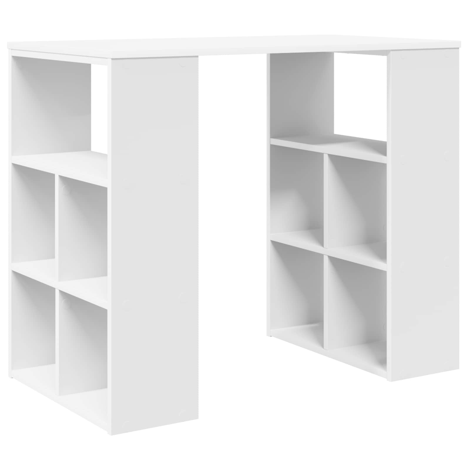 Bureau avec étagère Blanc 90 x 50 x 75 cm Bois d'ingénierie - XIOS