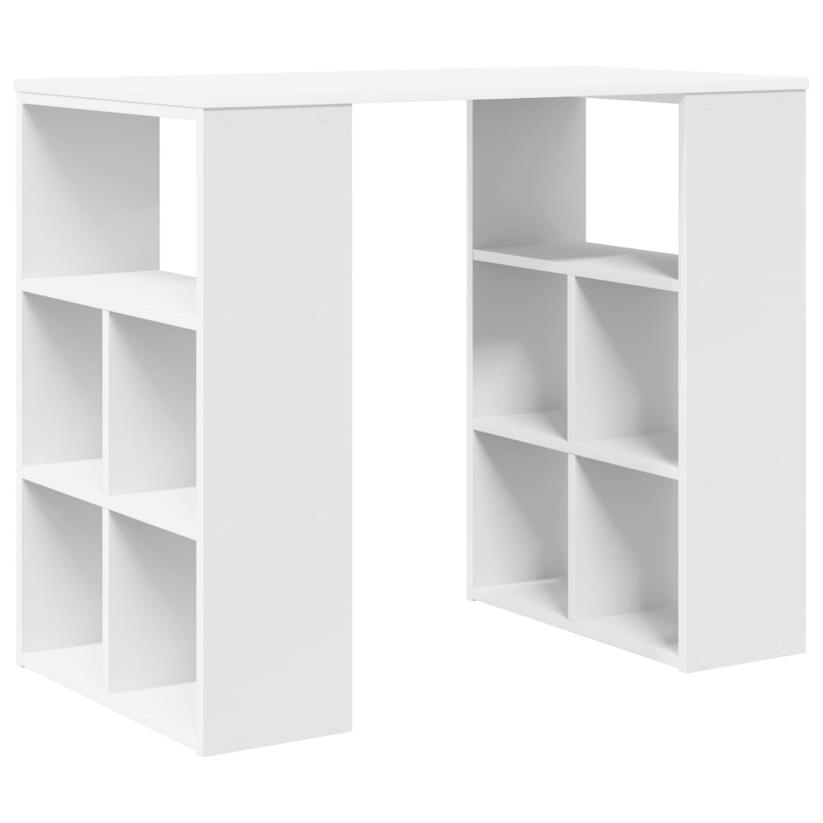 Bureau avec étagère Blanc 90 x 50 x 75 cm Bois d'ingénierie - XIOS