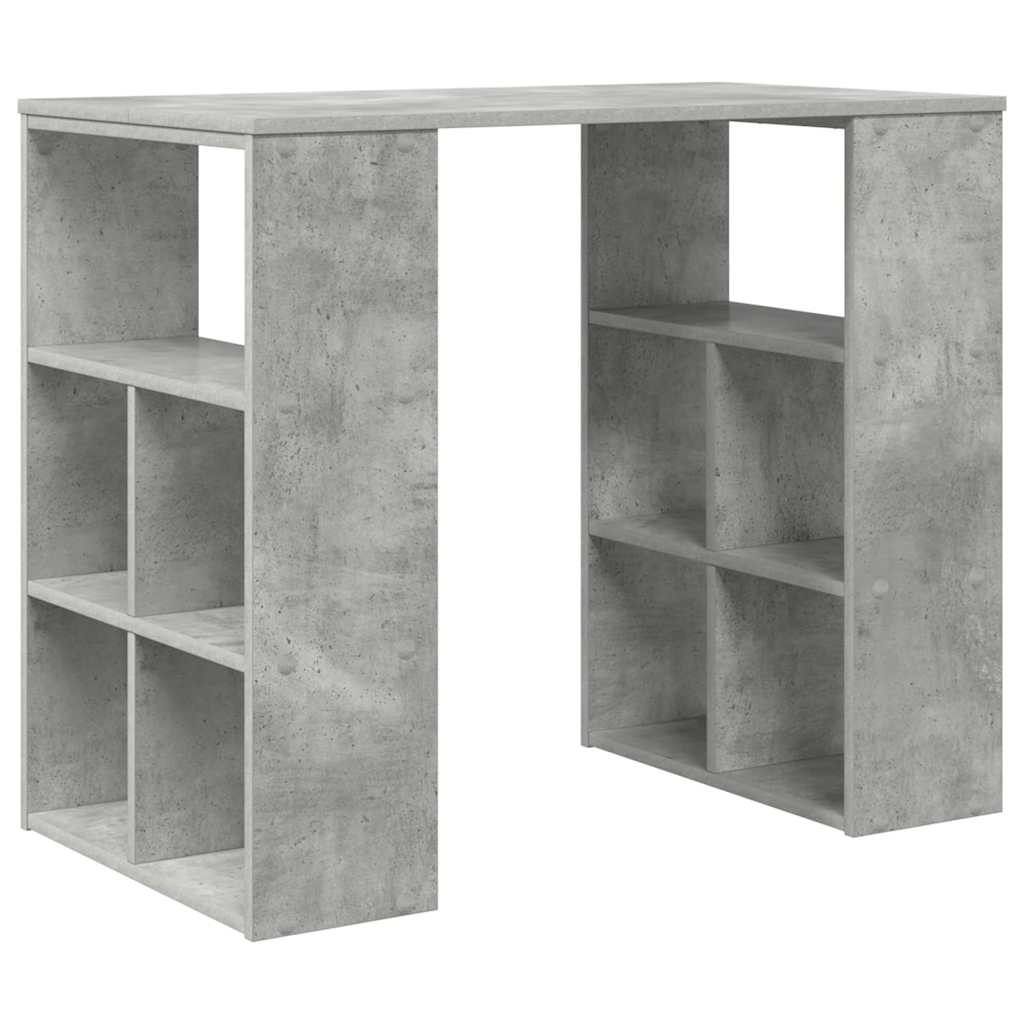 Bureau avec étagère Gris 90 x 50 x 75 cm Bois d'ingénierie - XIOS