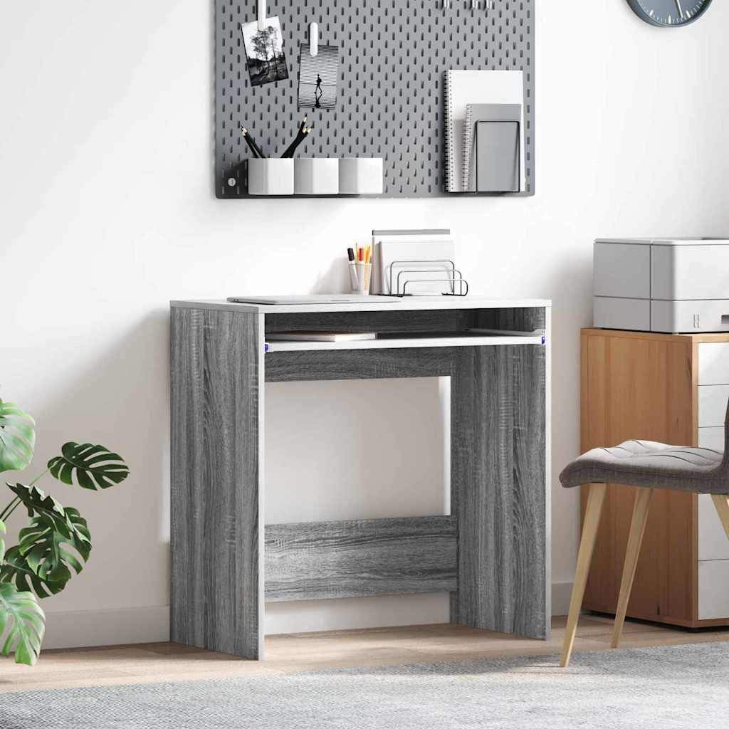 Bureau avec étagère Gris 77,5 x 43 x 79 cm Bois d'ingénierie - XIOS