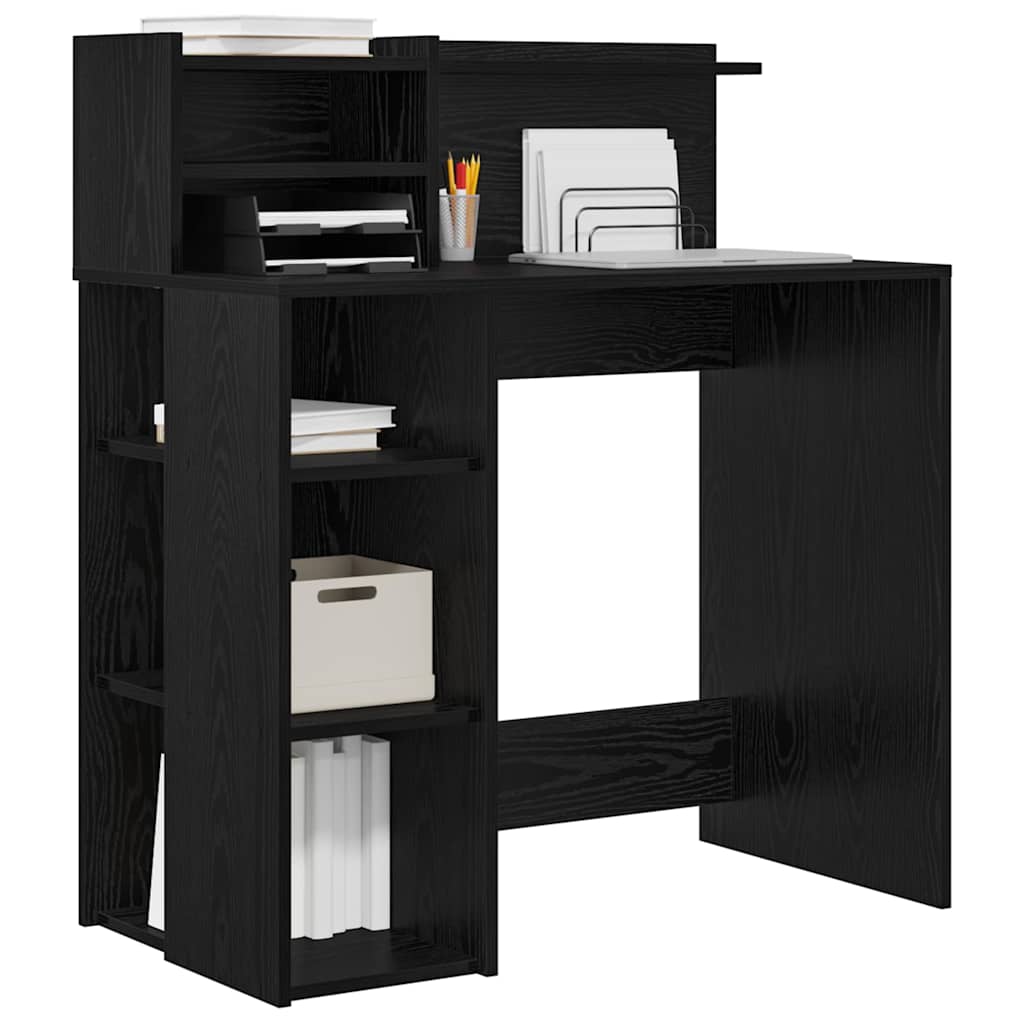 Bureau avec rangement Chêne noir 90 x 48 x 101,5 cm - XIOS