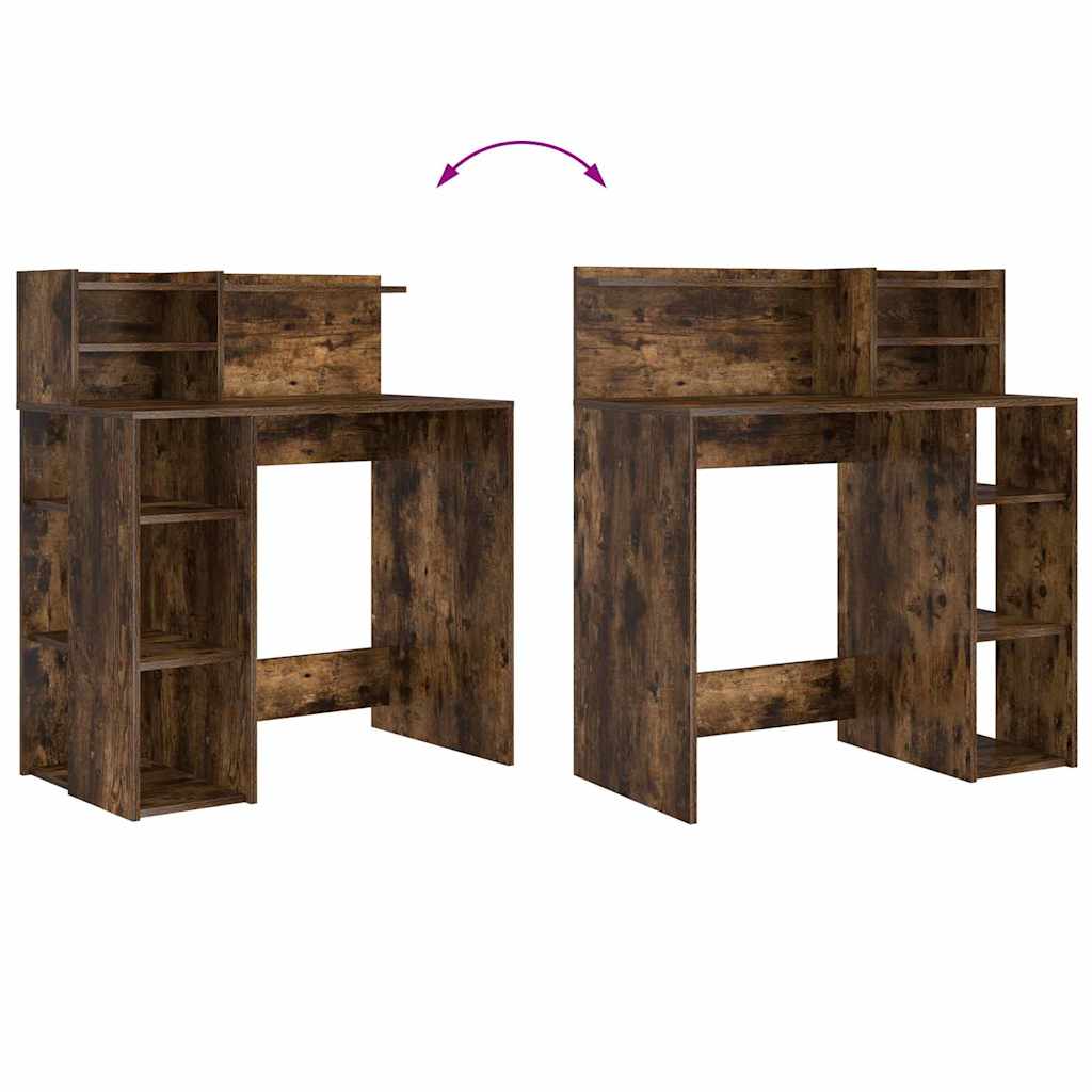 Bureau avec rangement Chêne fumé 90 x 48 x 101,5 cm - XIOS