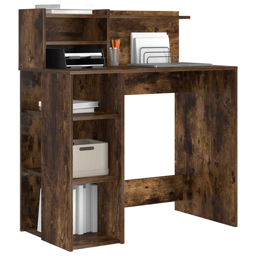 Bureau avec rangement Chêne fumé 90 x 48 x 101,5 cm - XIOS