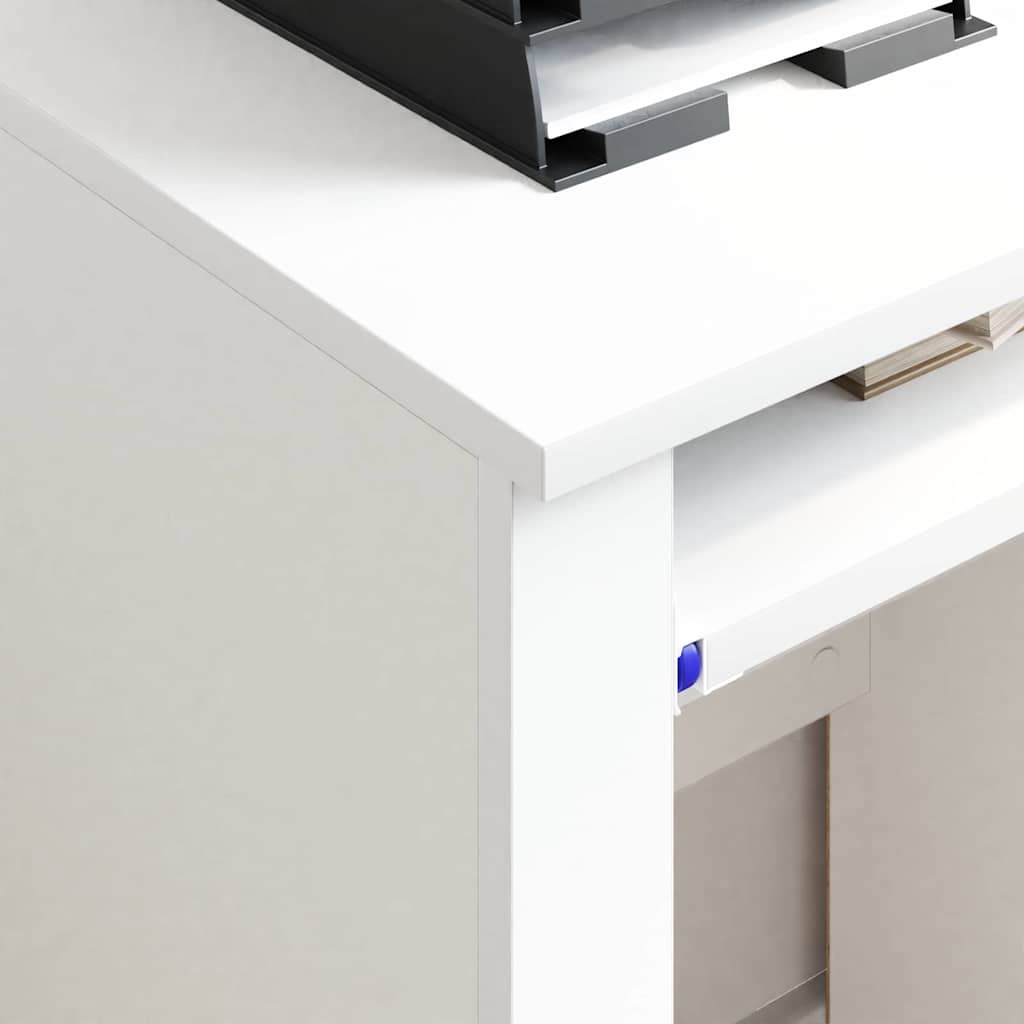 Bureau avec roues Blanc 91 x 50 x 77 cm Bois d'ingénierie - XIOS