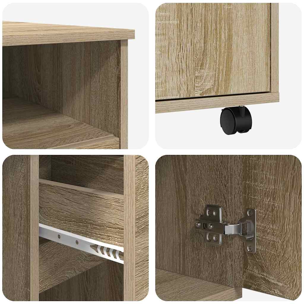 Bureau avec roues avec tiroir Chêne Sonoma 91 x 50 x 77 cm - XIOS