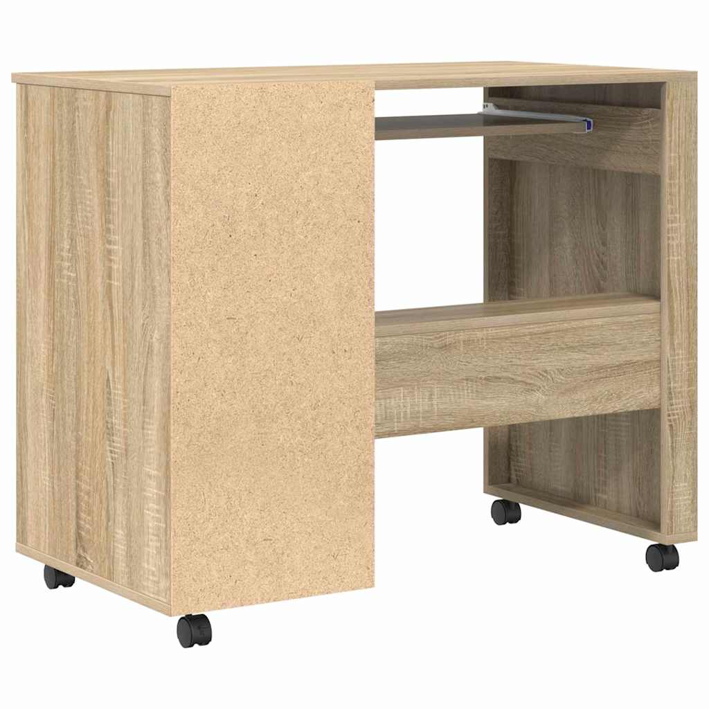 Bureau avec roues avec tiroir Chêne Sonoma 91 x 50 x 77 cm - XIOS