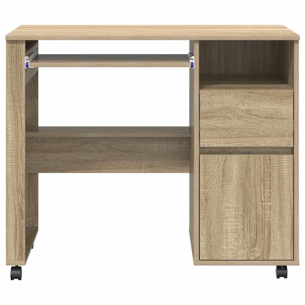 Bureau avec roues avec tiroir Chêne Sonoma 91 x 50 x 77 cm - XIOS