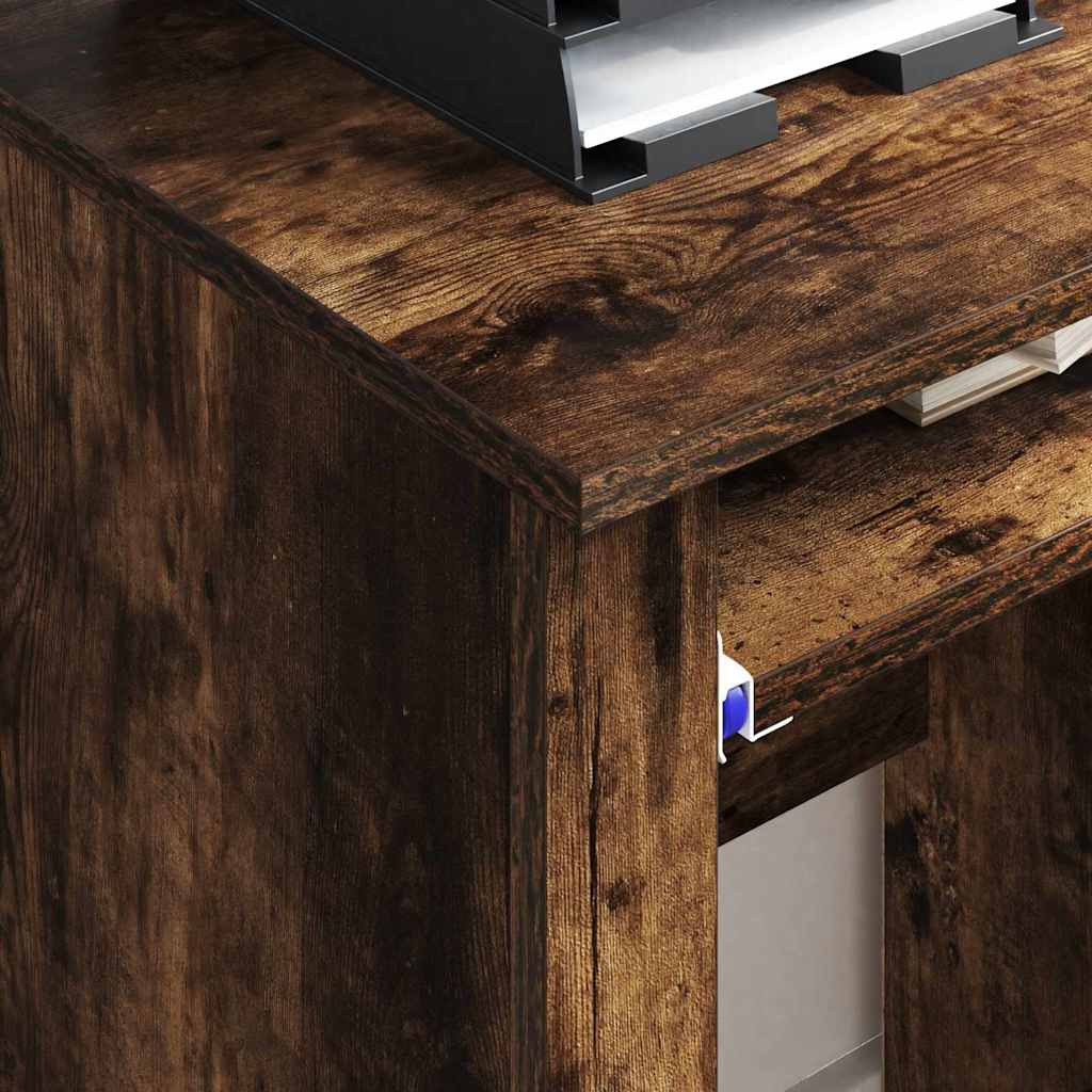 Bureau avec roues Chêne fumé 91 x 50 x 77 cm Bois d'ingénierie - XIOS