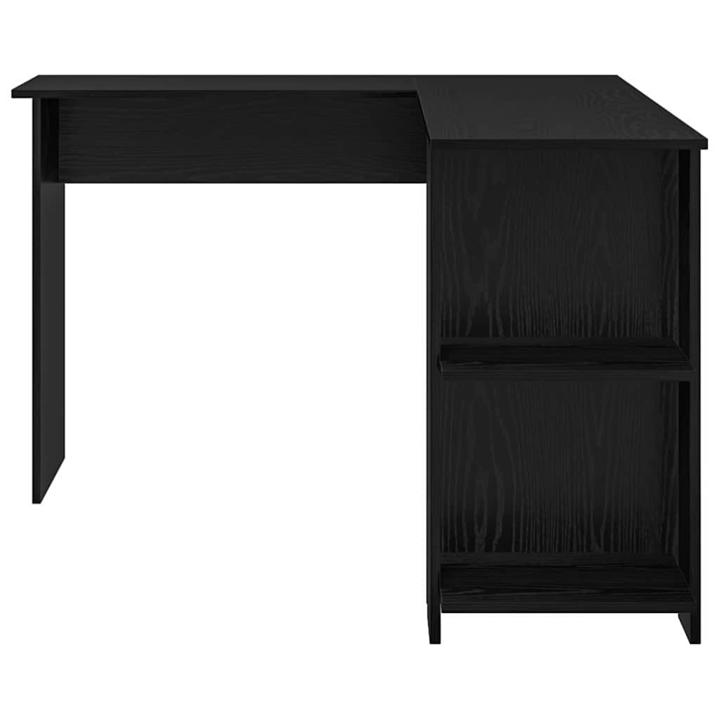 Bureau d'angle avec rangement Chêne noir 140 x 113.5 x 75 cm - XIOS