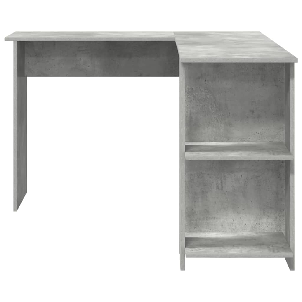 Bureau d'angle avec rangement Gris béton 140 x 113.5 x 75 cm - XIOS
