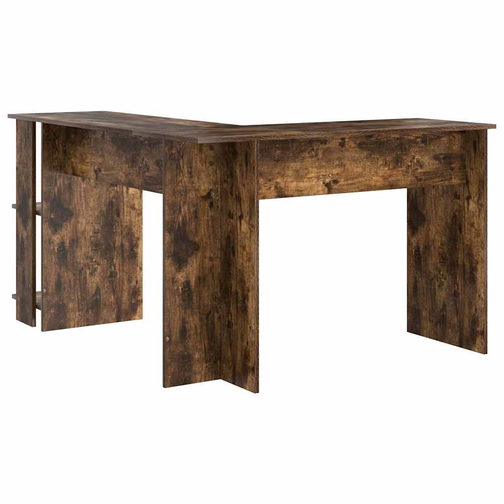 Bureau d'angle avec rangement Chêne fumé 140 x 113.5 x 75 cm - XIOS
