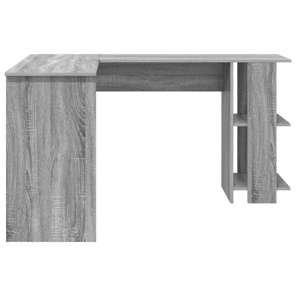 Bureau d'angle avec rangement Gris Sonoma 140 x 113.5 x 75 cm - XIOS