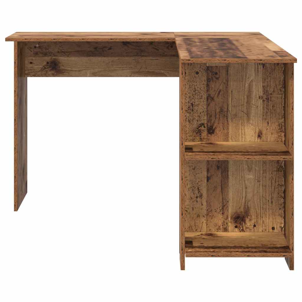 Bureau d'angle avec étagère Bois Ancien 140 x 113,5 x 75 cm - XIOS