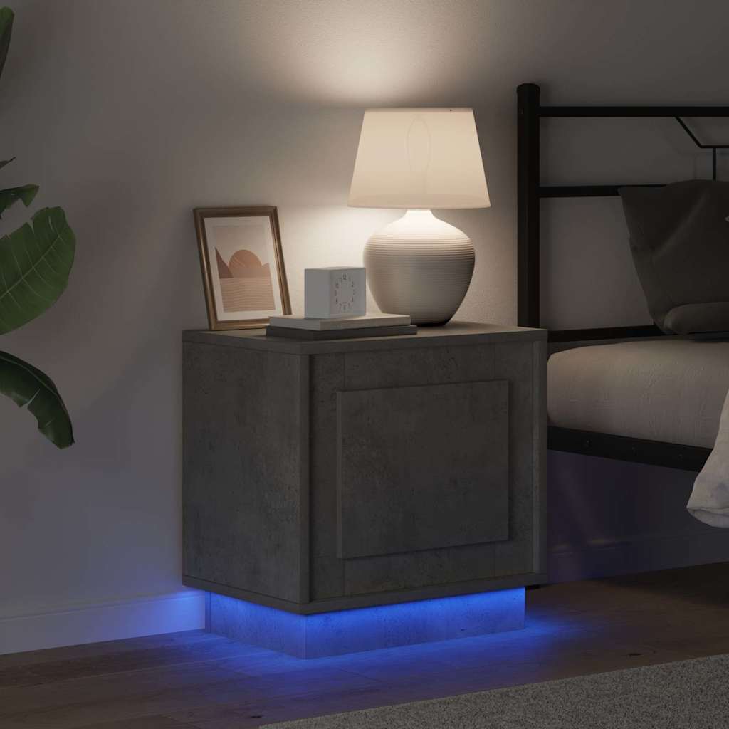 Cabinet de chevet avec 2 pcs Gris béton 44 x 34,5 x 45 cm - XIOS