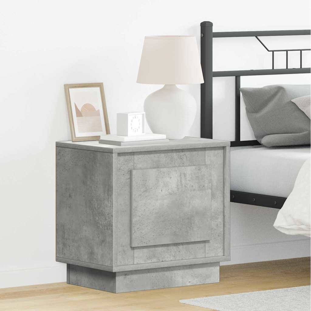 Cabinet de chevet avec 2 pcs Gris béton 44 x 34,5 x 45 cm - XIOS