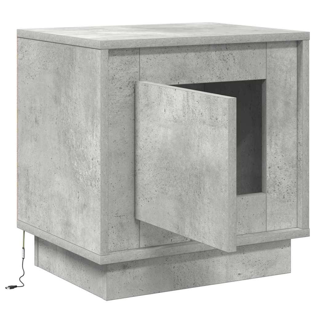 Cabinet de chevet avec 2 pcs Gris béton 44 x 34,5 x 45 cm - XIOS