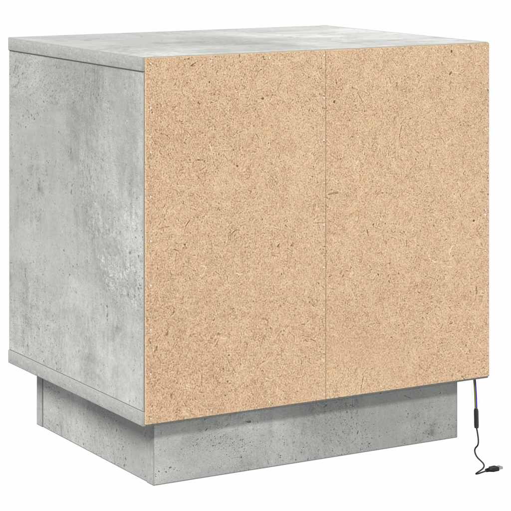Cabinet de chevet avec 2 pcs Gris béton 44 x 34,5 x 45 cm - XIOS
