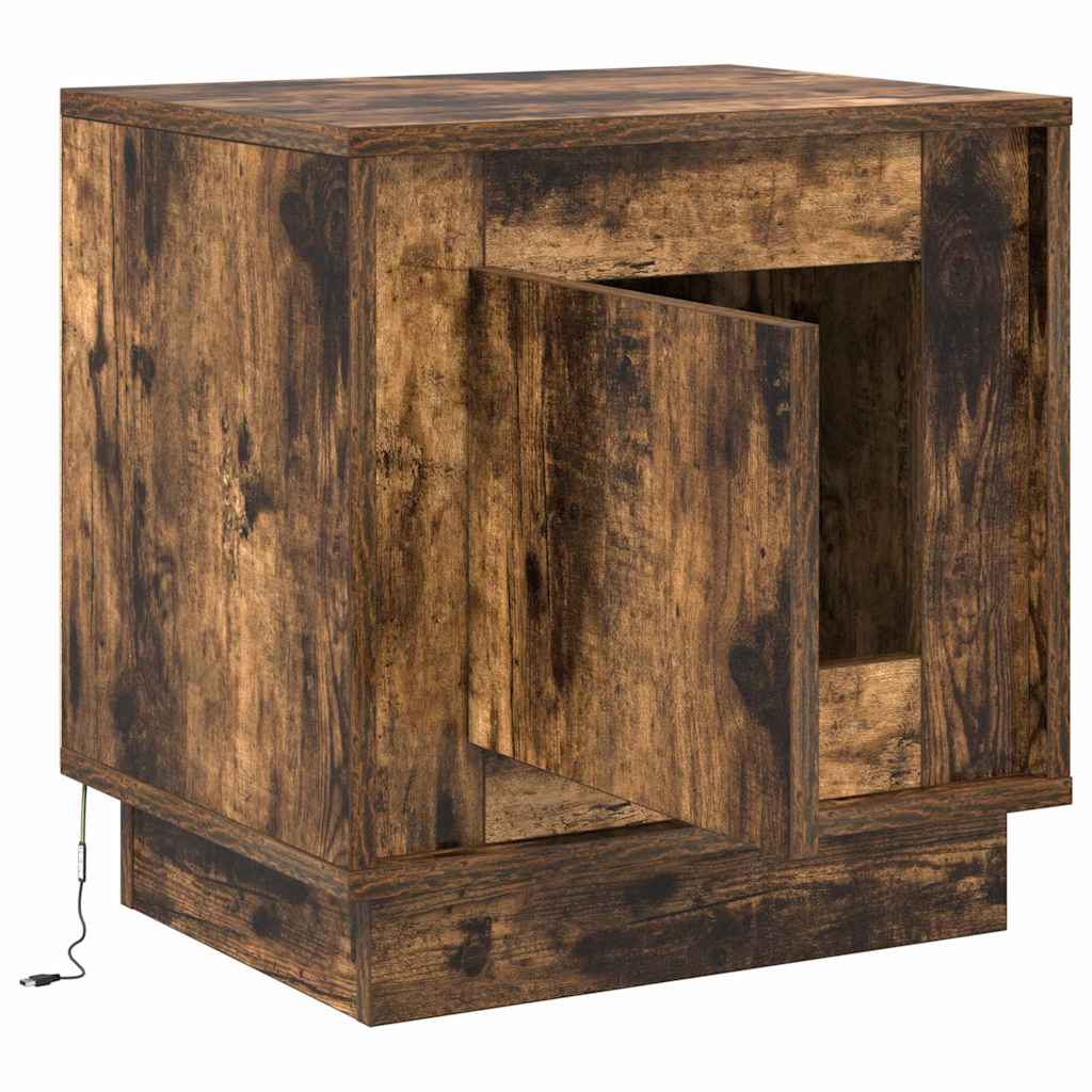 Cabinet de chevet avec 2 pcs Chêne fumé 44 x 34,5 x 45 cm - XIOS